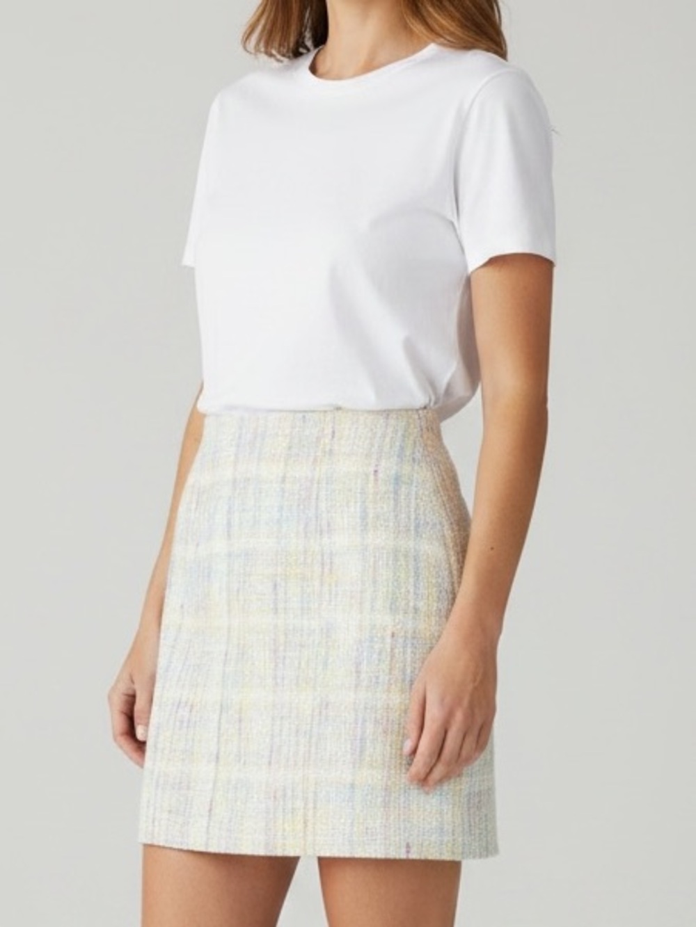 Vertigo Paris Pastel Tweed Mini Skirt US Size 10
